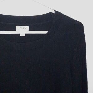 J. Crew Black Crew Neck Sweater tunic top j.crew factory